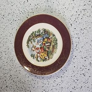 Original Versailles Gold British Empire Ceramics Side Plates 22k gold